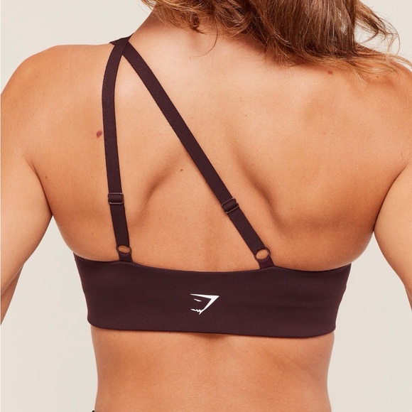 One-Shoulder Sports Bra - Cherry Purple - Picture 3 of 3